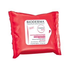 Bioderma - Créaline H2O Lingettes dermatologiques Nettoyant démaquillant apaisant x25