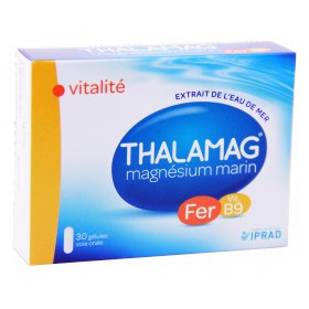 Thalamag - Magnésium marin fer B9 vitalité 30 Gélules