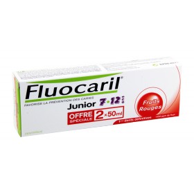 Fluocaril - Dentifrice Junior Fruits Rouges 2x50ml