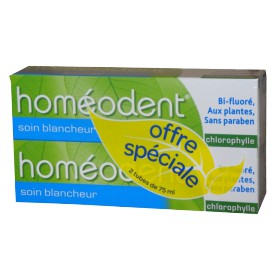 Boiron - Homéodent Dentifrice Chlorophylle Soin Blancheur 2x75ml