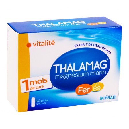 Thalamag - Magnésium marin fer B9 vitalité 60 Gélules