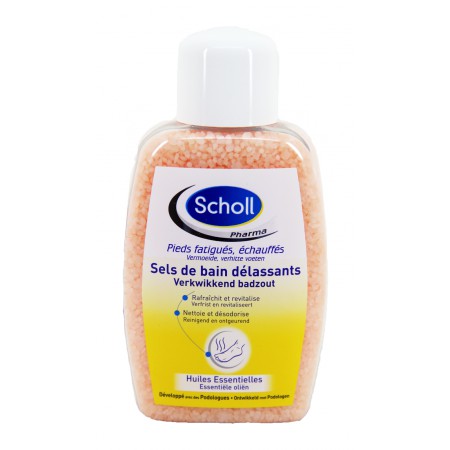Scholl - Pieds fatigués, échauffés sels de bain délassants 275g