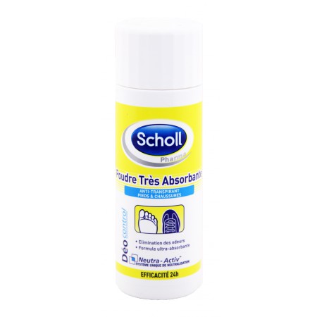 Scholl - Déo control poudre très absorbante anti-transpirant 75g