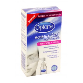 Optone - Actimist 2 en 1 spray oculaire yeux secs + irrités 10ml