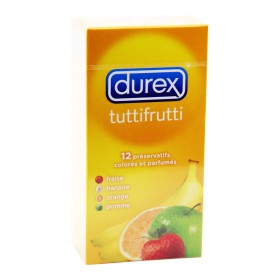 Durex - Tuttifrutti préservatifs colorés et parfumés x12