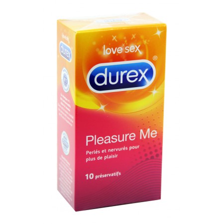 Durex - Pleasure me préservatifs perlés et nervurés x10