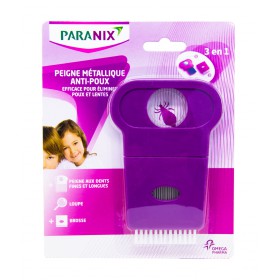 Paranix - Peigne anti-poux métallique 3 en 1