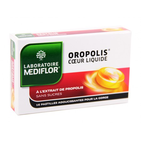 Médiflor - Oropolis cœur liquide sans sucres 16 Pastilles