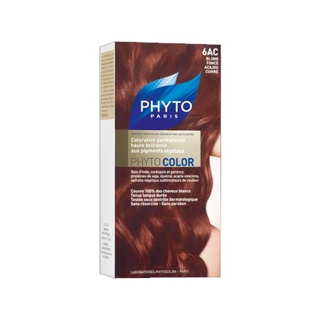 Phyto - Phytocolor 6AC Blond foncé acajou cuivre