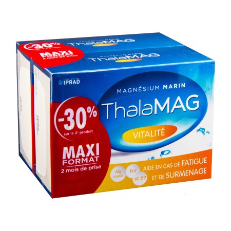 Thalamag - Magnésium marin fer B9 vitalité 2x60 Gélules