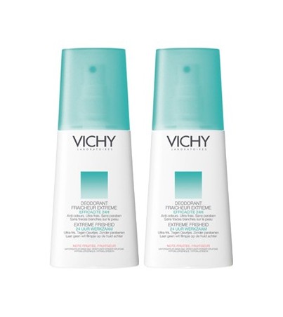 Vichy - Déodorant Ultra-frais 24H Parfum fruité Spray Lot de 2