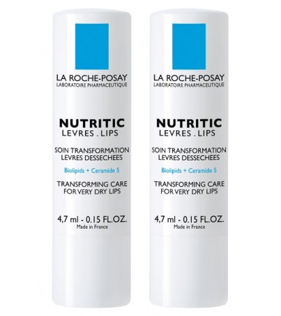 La Roche-Posay - Nutritic Stick lèvres 4,7ml Lot de 2